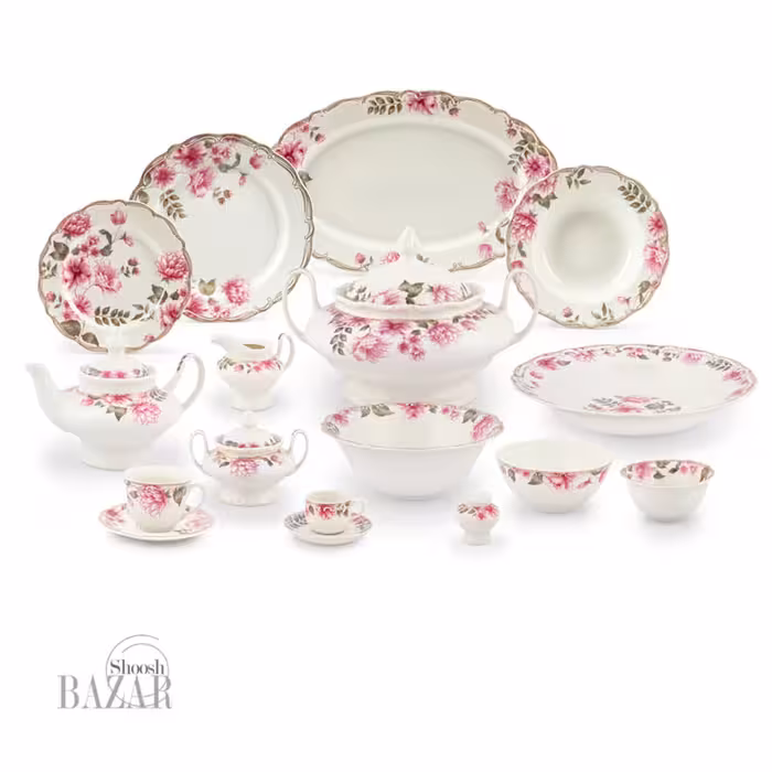 سرویس چینی 98 پارچه پردیس طرح فرانسیس 12 نفره