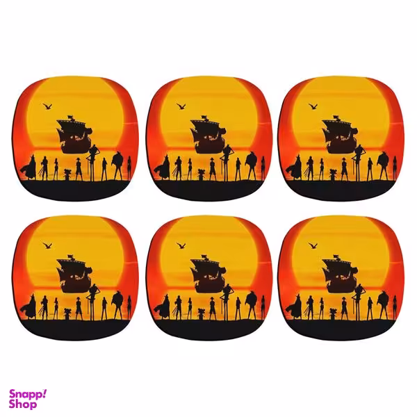 زیرلیوانی ترمه طراحان ایده مدل وان پیس کد strm0502 بسته 6 عددی