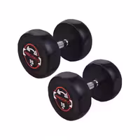 دمبل گرد استوپ دار 15 کیلوگرمی Record بسته دو عددی