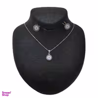 نیم ست نقره ترمه مدل سنگ رنگی Termeh h 37