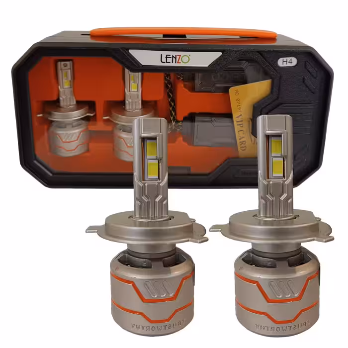 هدلایت دو طرفه لنزو مدل V120 PRO پایه H4 (سه فیش دو کنتاکت)
