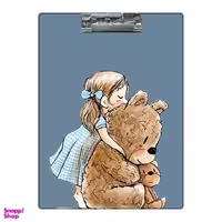 تخته شاسی بامبیلیپ طرح دختر مهربون و خرس کد 6929248 سایز A4
