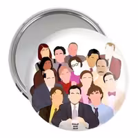 آینه جیبی خندالو مدل سریال آفیس The Office کد 10224
