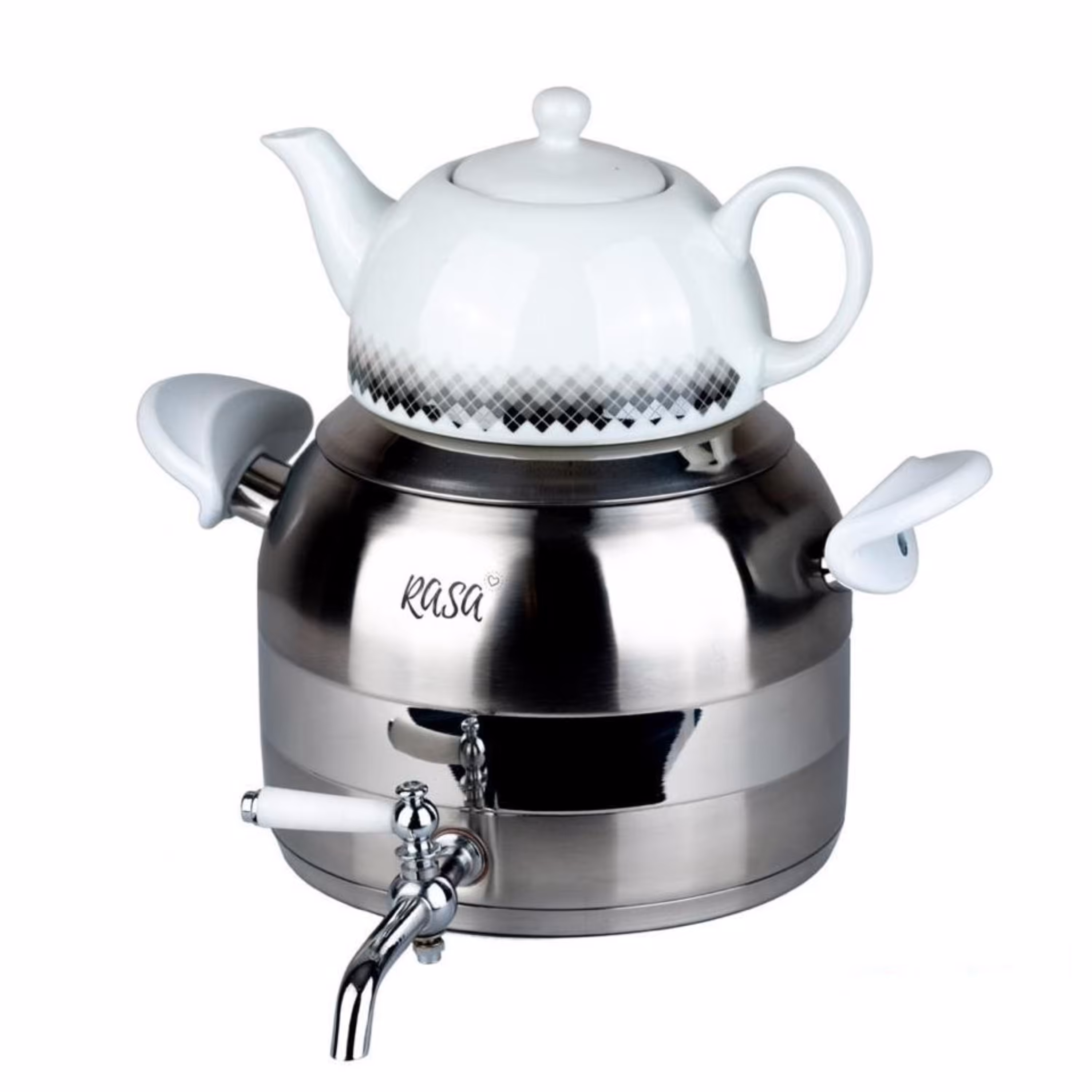 کتری قوری روگازی شیر دار راسا کد 16