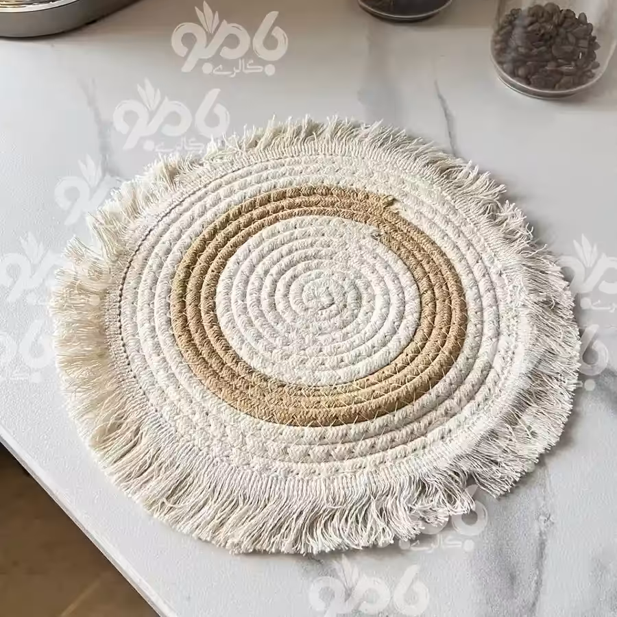 زیربشقابی پارچه ای منگوله دار کد17