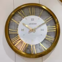 ساعت فلزی موتور آرام گرد آرتمیس طلایی کد 2016g 