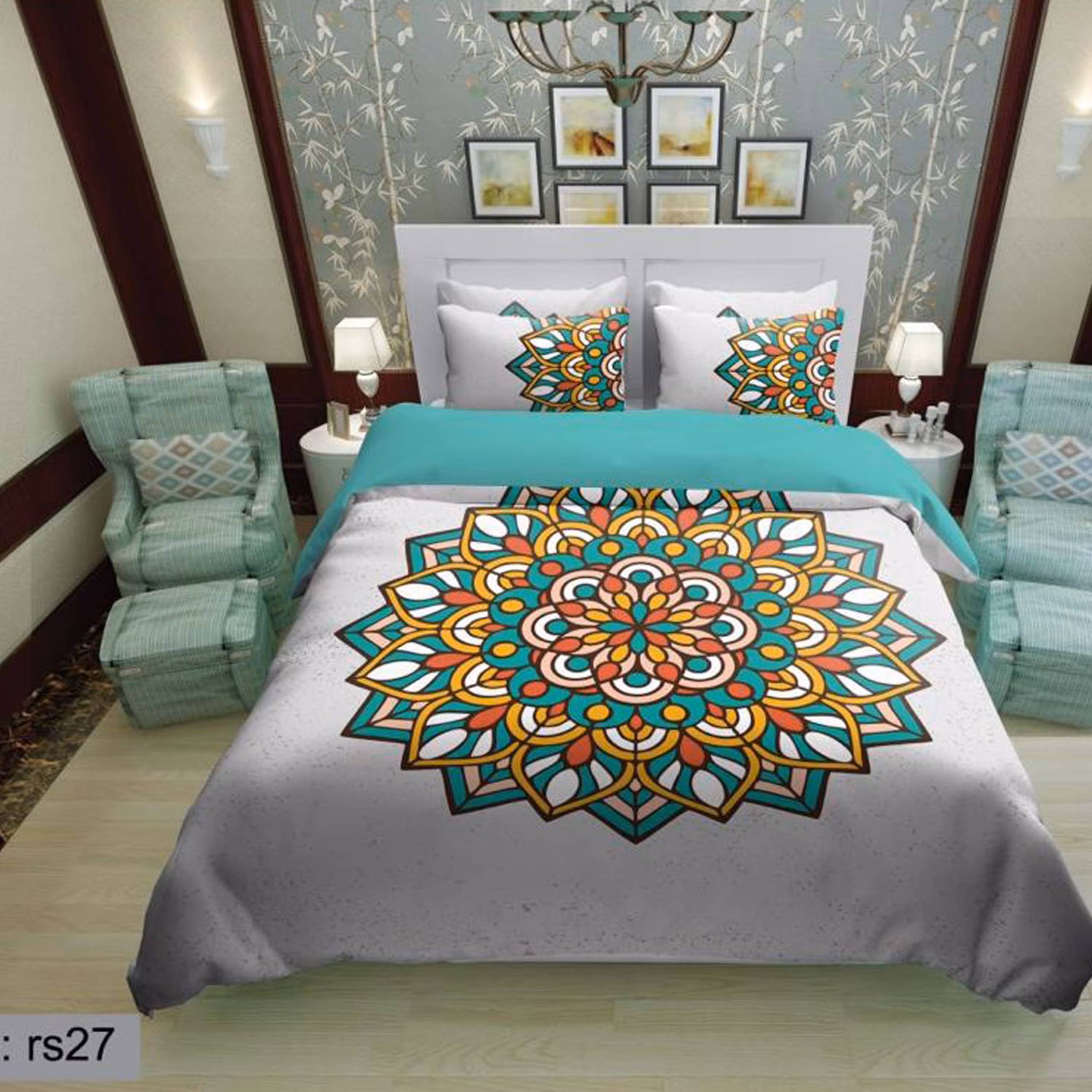 سرویس روتختی 1 نفره تنسل چاپی برندترک لند (Turk Land)  کد rs 27