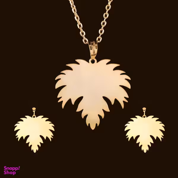 نیم ست طلا 18 عیار زنانه سانا گالری مدل برگ کد D10177