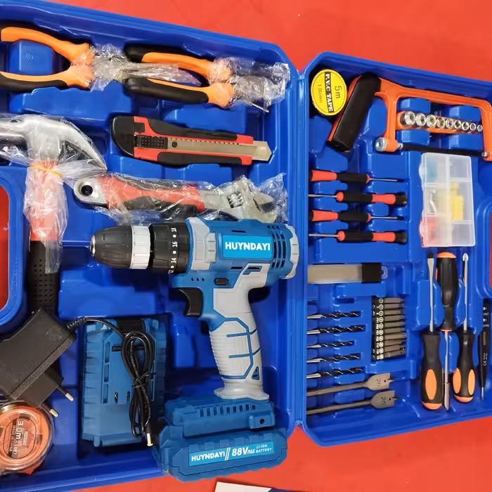  دریل شارژی هیوندای88ولت با ابزار کامل 