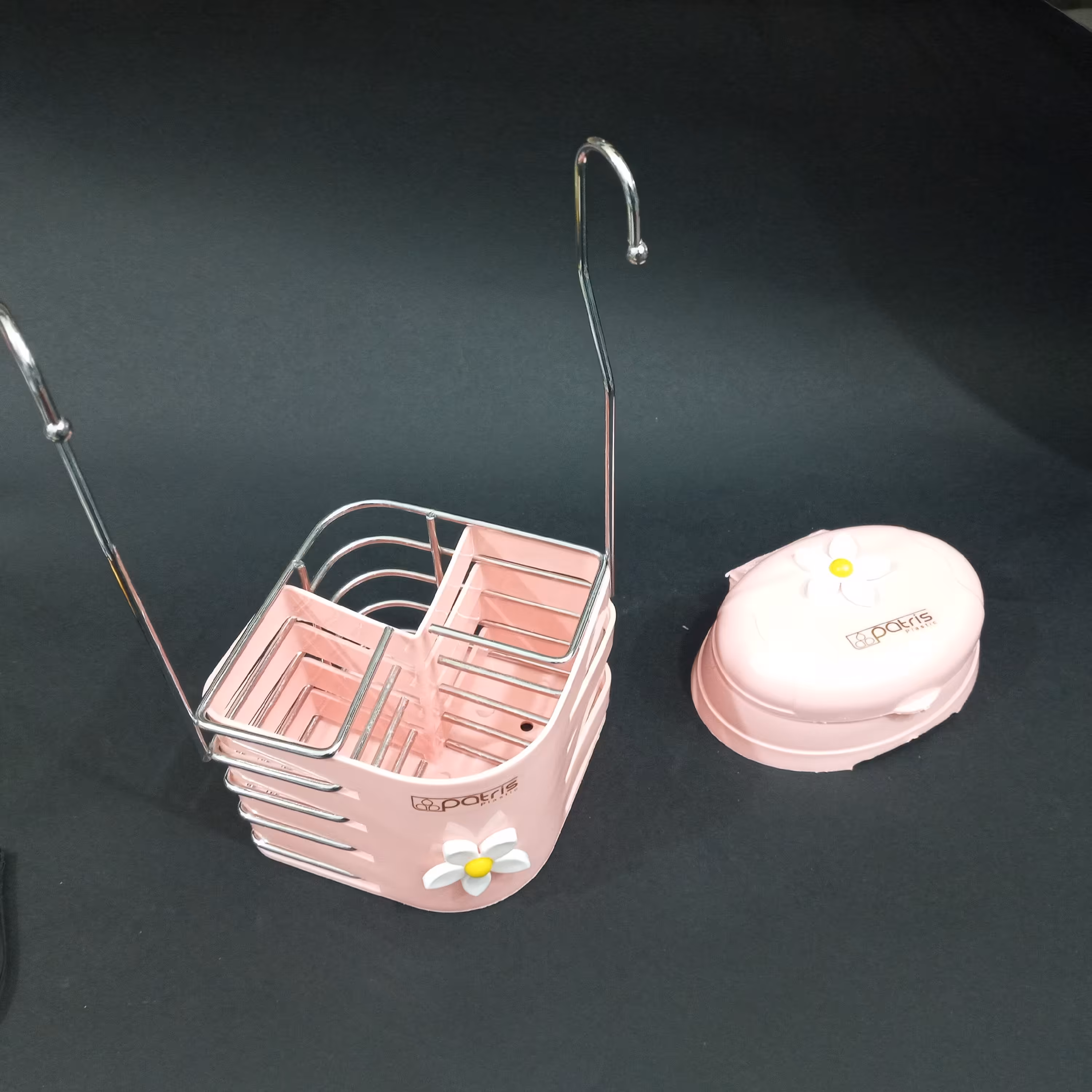 ست جا صابونی و جا قاشقی ارتفاع جا قاشقی 27 عرض 12