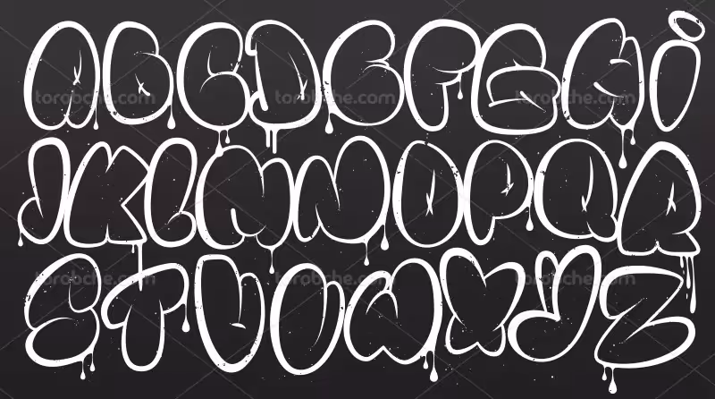 وکتور حروف الفبای انگلیسی | گرافیک با طعم تربچه