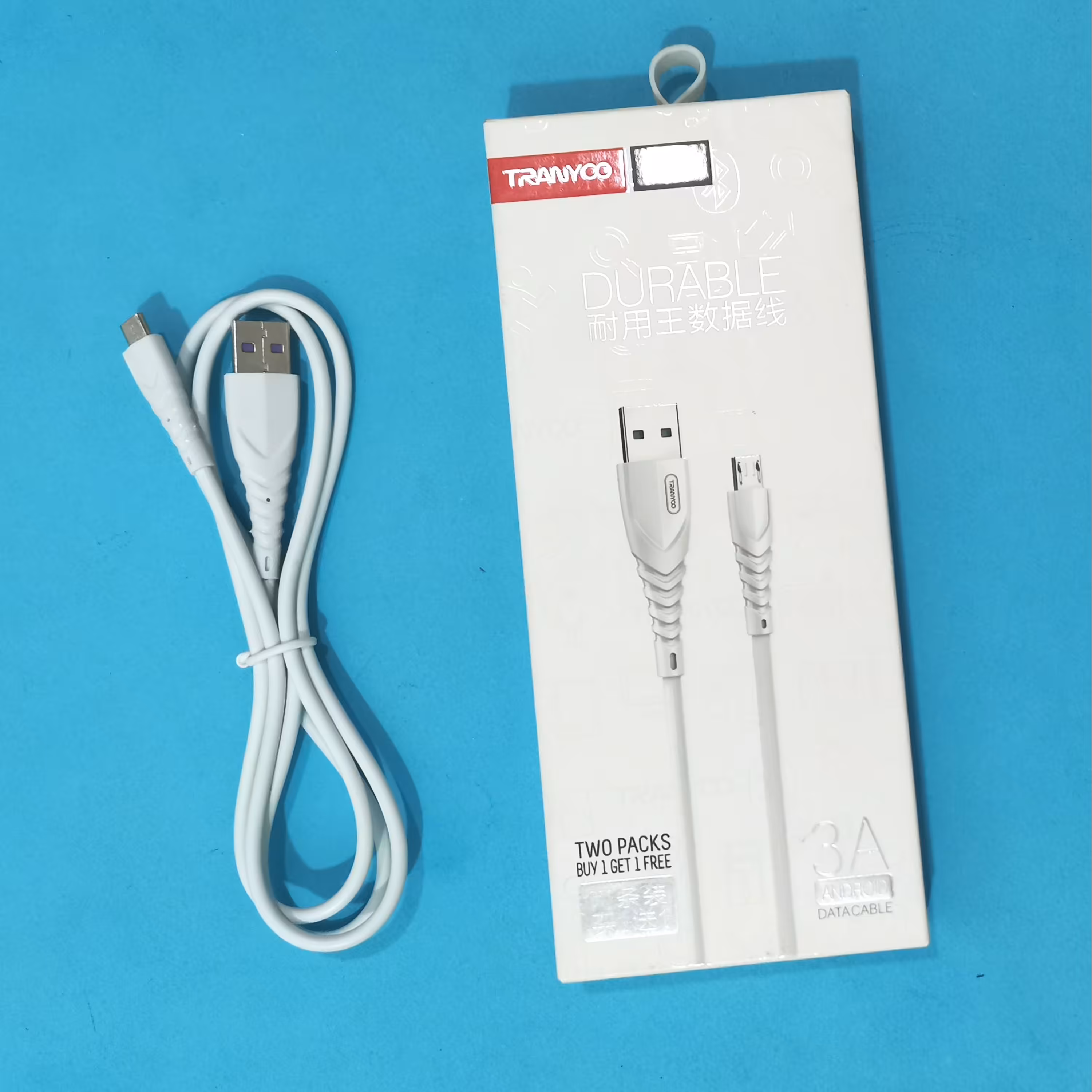 کابل شارژ  میکرو  ترانیو  مدل S10 پک دو عددی