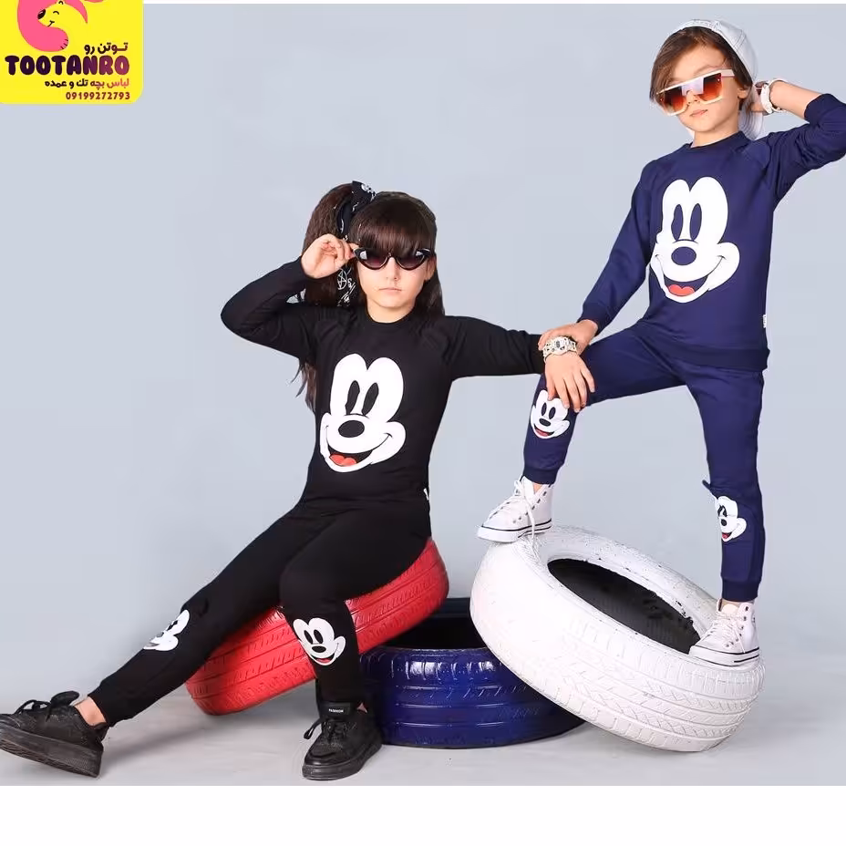 بلوز سلوار اسپورت دخترانه و پسرانه میکی موس