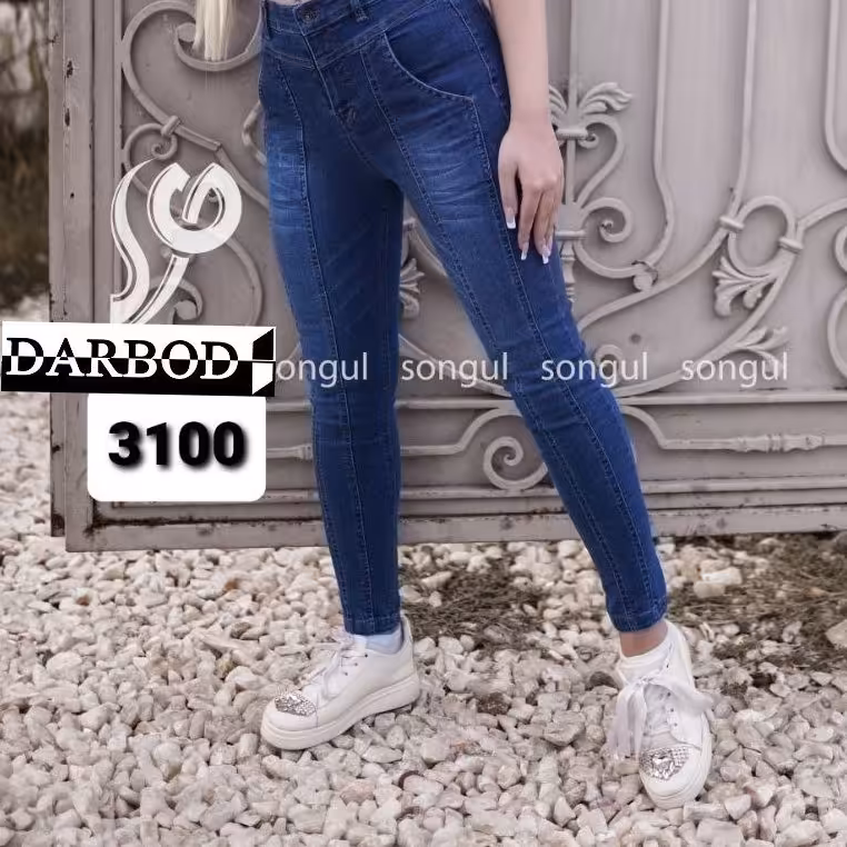 شلوار لی جین فاق بلند قد 90