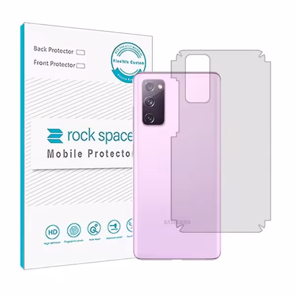 گلس محافظ پشت گوشی سامسونگ S20 FE مدل نانو هیدروژل شفاف برند راک اسپیس سایز M کد 13784