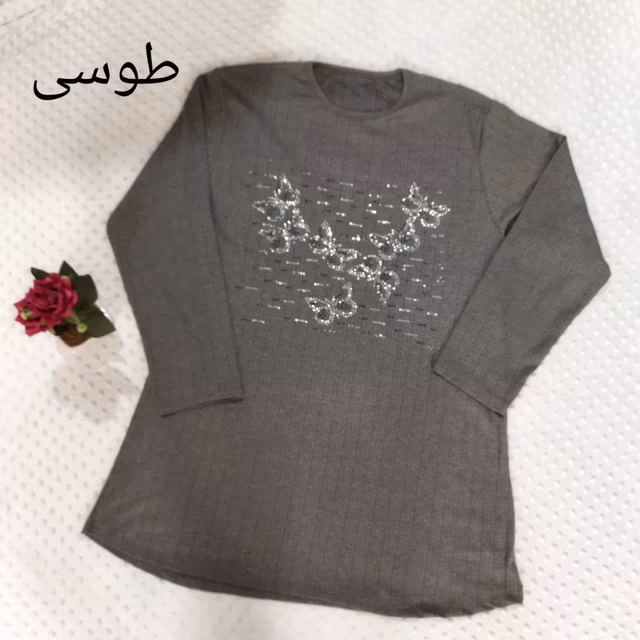 تونیک زنانه کریشه قواره دار فری سایز در رنگهای مختلف