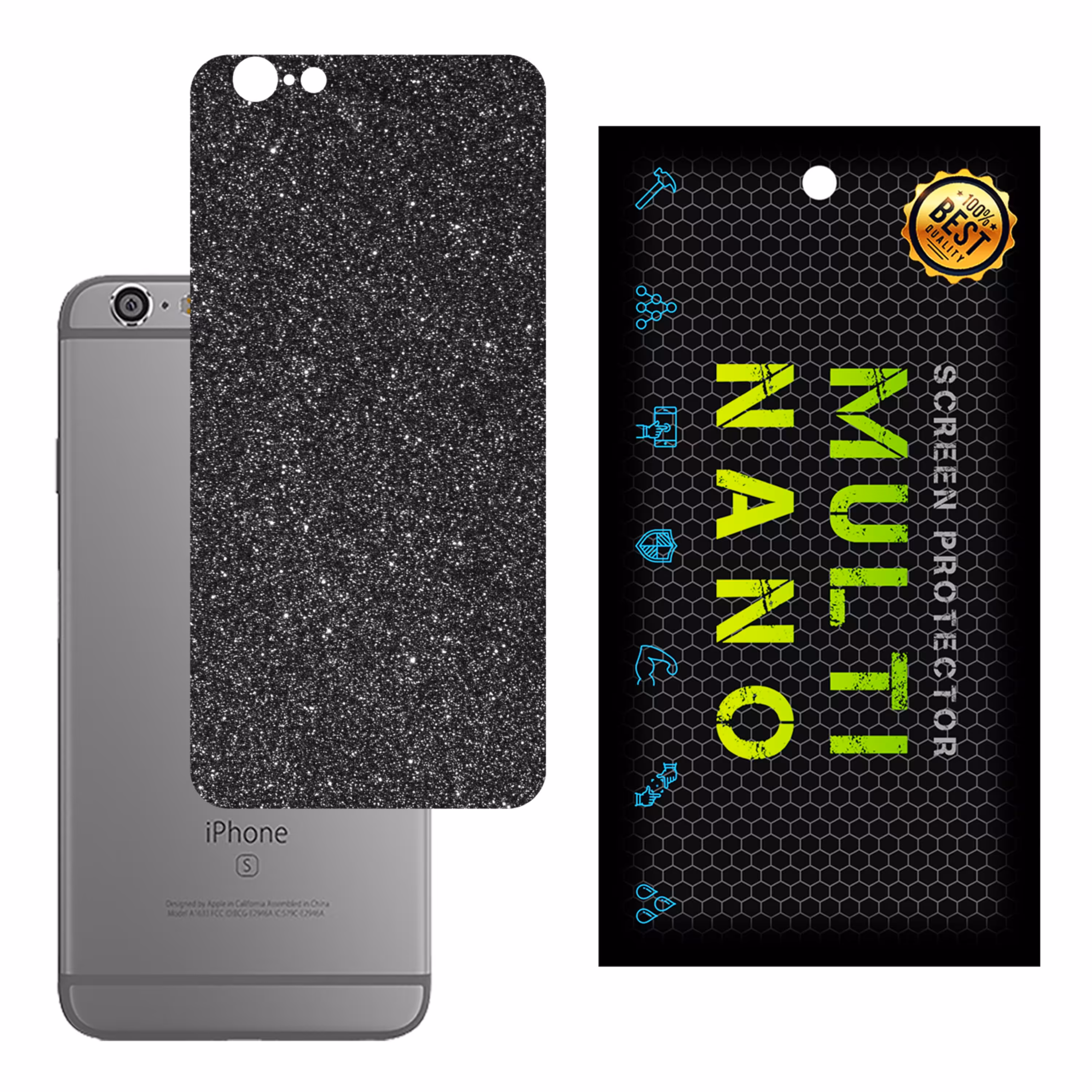 برچسب پوششی MultiNano مدل X-G1F-Gray برای پشت موبایل اپل iPhone 6 - 6S