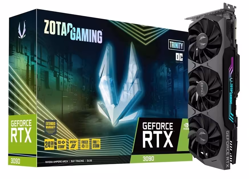 کارت گرافیک  زوتک مدل GeForce RTX 3090 Trinity OC 24GB حافظه 24 گیگابایت