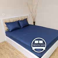 نیم ست ملحفه کشدار خوشخواب  هتلی  دونفره 3 تکه رنگ سورمه ای تیره 30 سانت