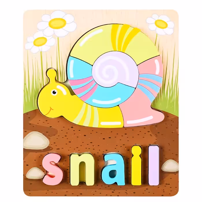 پازل چوبی جاگذاری آموزشی طرح حلزون کد P/4098/SN