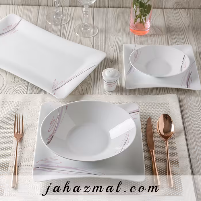 سرویس چینی زرین طرح آلبا پلاتینی 30 پارچه