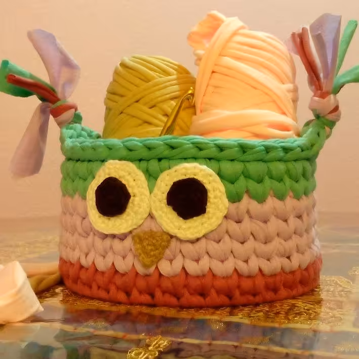 باکس کرد جغد تریکو بافی شده