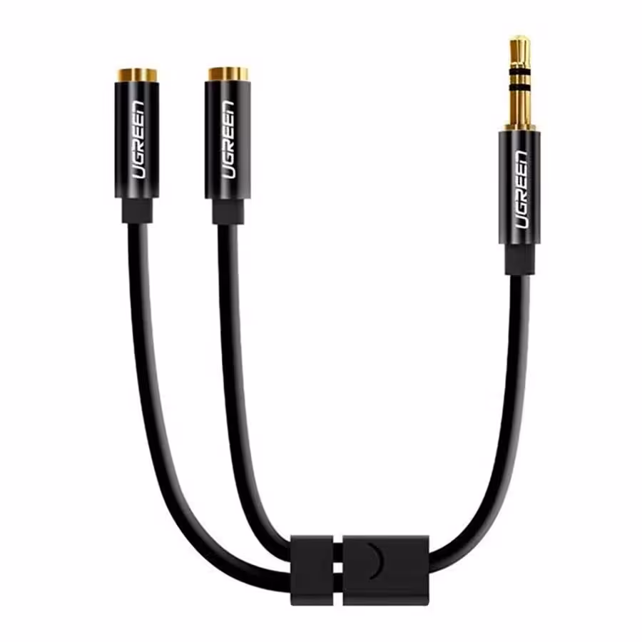 قیمت و خرید تبدیل 1 به 2 جک 3.5 میلی‌متری دو فیش مادگی یوگرین مدل AV134 | یاس ارتباط