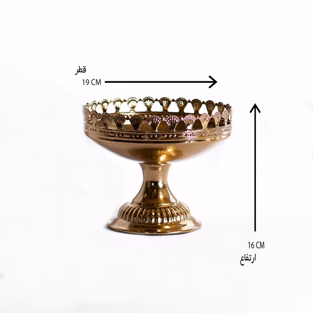 شکلات خوری استیل گرد پایه دار 