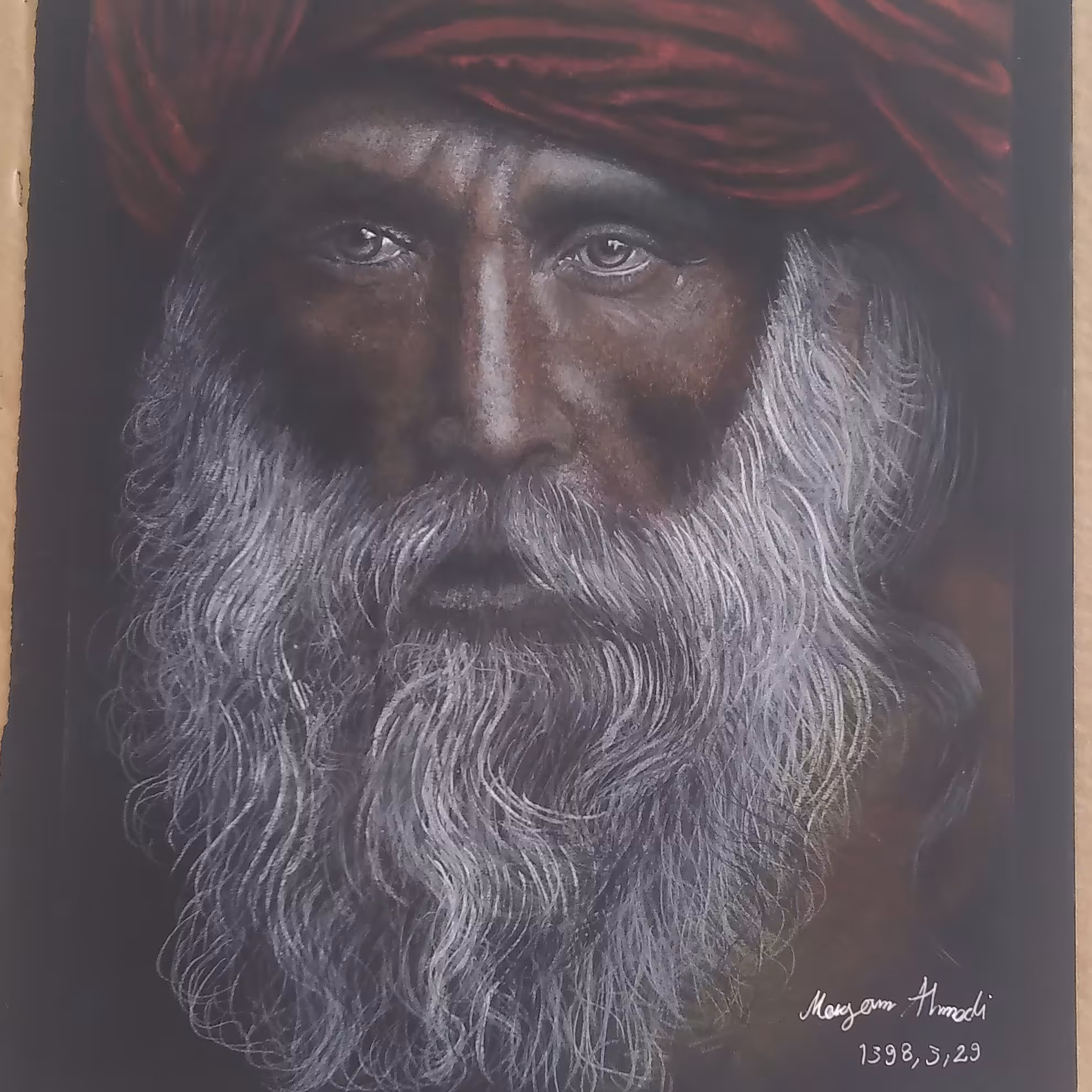 نقاشی پاستل گچی