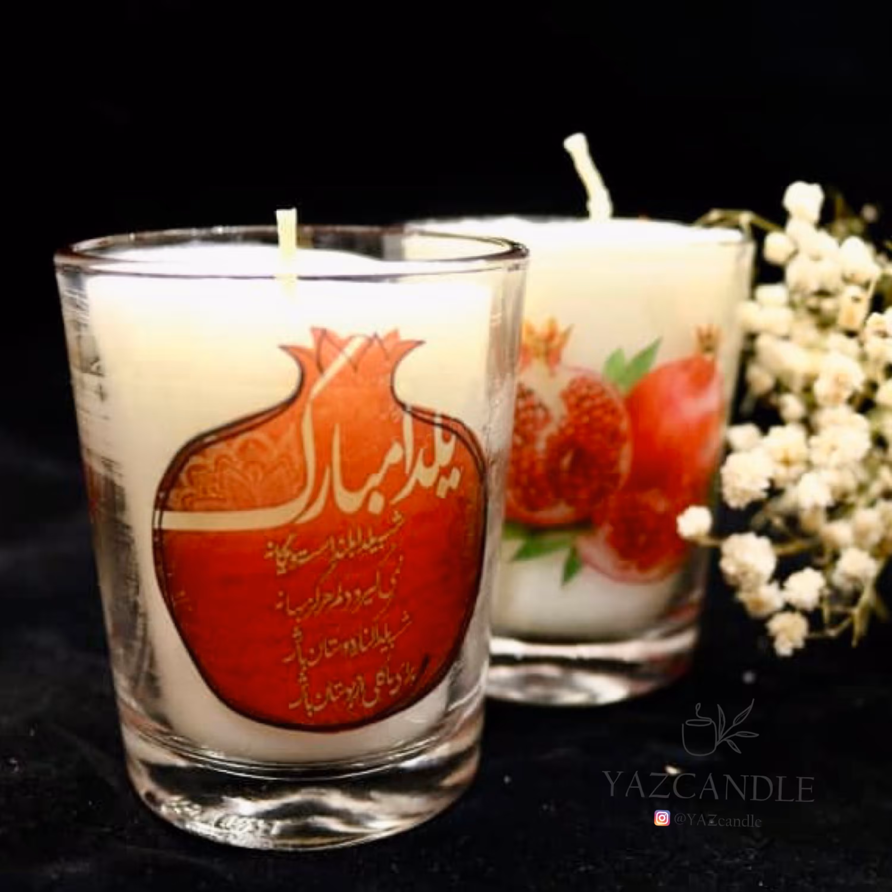 شمع شاتی طرح انار و یلدا