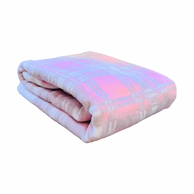 حوله حمامی پودایران طرح ماکان صورتی 90×150