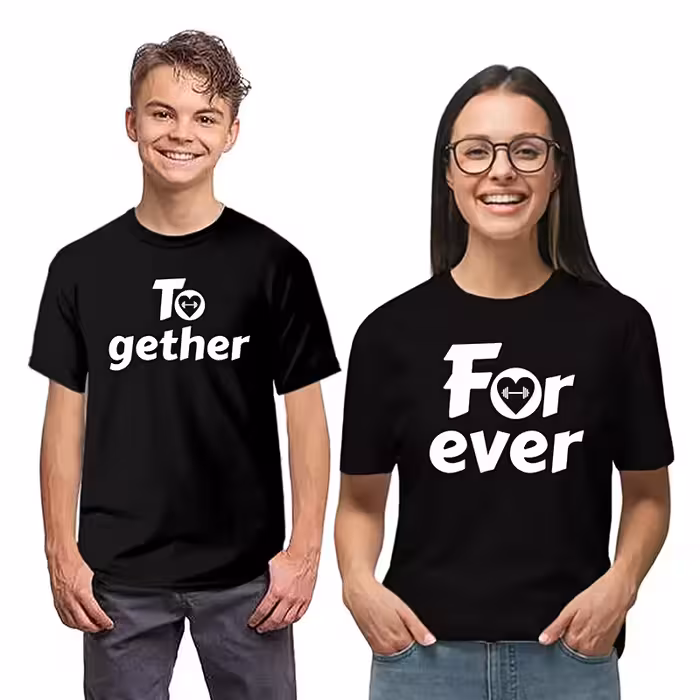 تیشرت ولنتاین فشن لاین valen 1 دو عددی | مشکی/سفید