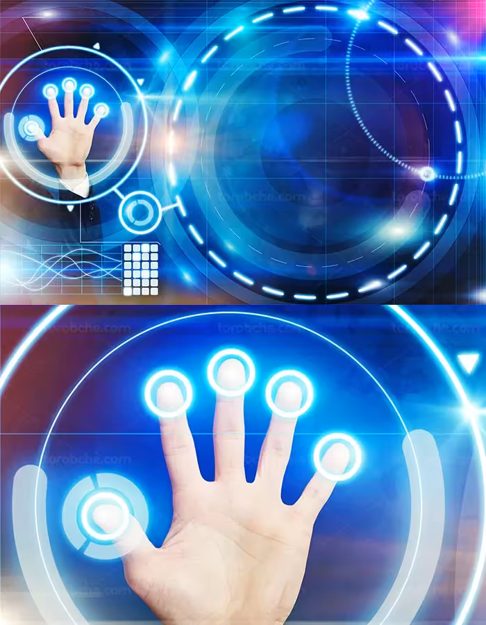 عکس با کیفیت دیجیتال با موضوع امنیت و اثر انگشت