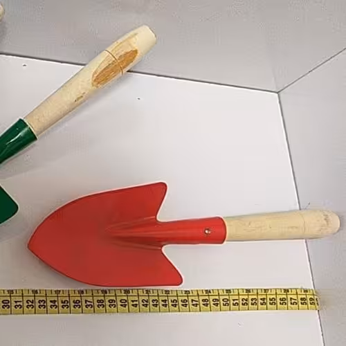 بیل باغبانی بیلچه  دسته چوبی ضد زنگ