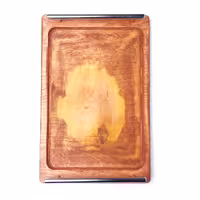 سینی چوبی مستطیل دسته فلزی کد 06