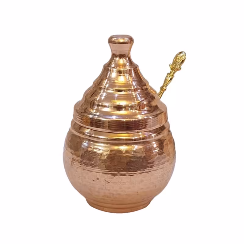 جا ادویه تکی مسی با قاشق برنجی کد ZH233.1