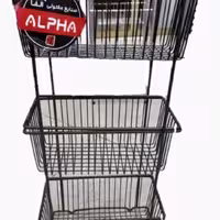 جا پیازی 3طبقه آلفا رنگ مشکی