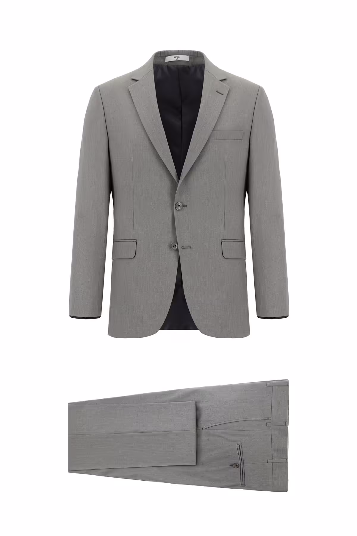 کت وشلوار خاکستری مردانه و شلوار کلاسیک اورجینال Kiğılı
