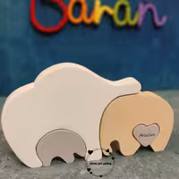 پازل چوبی خانواده فیل