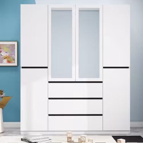 کمد ام دی اف لباس ریل دار  کد 7995