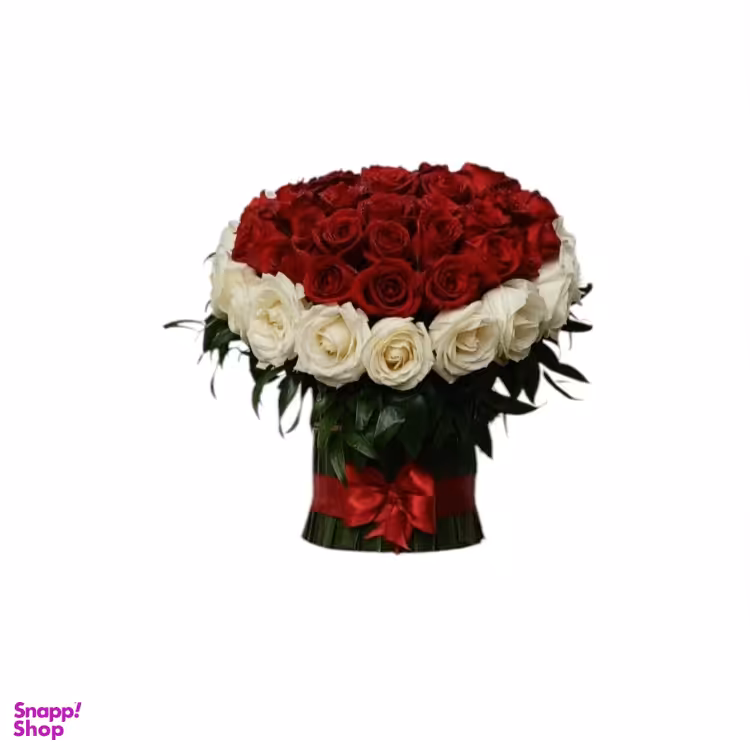 باکس گل طبیعی کد 20045 رنگ قرمز