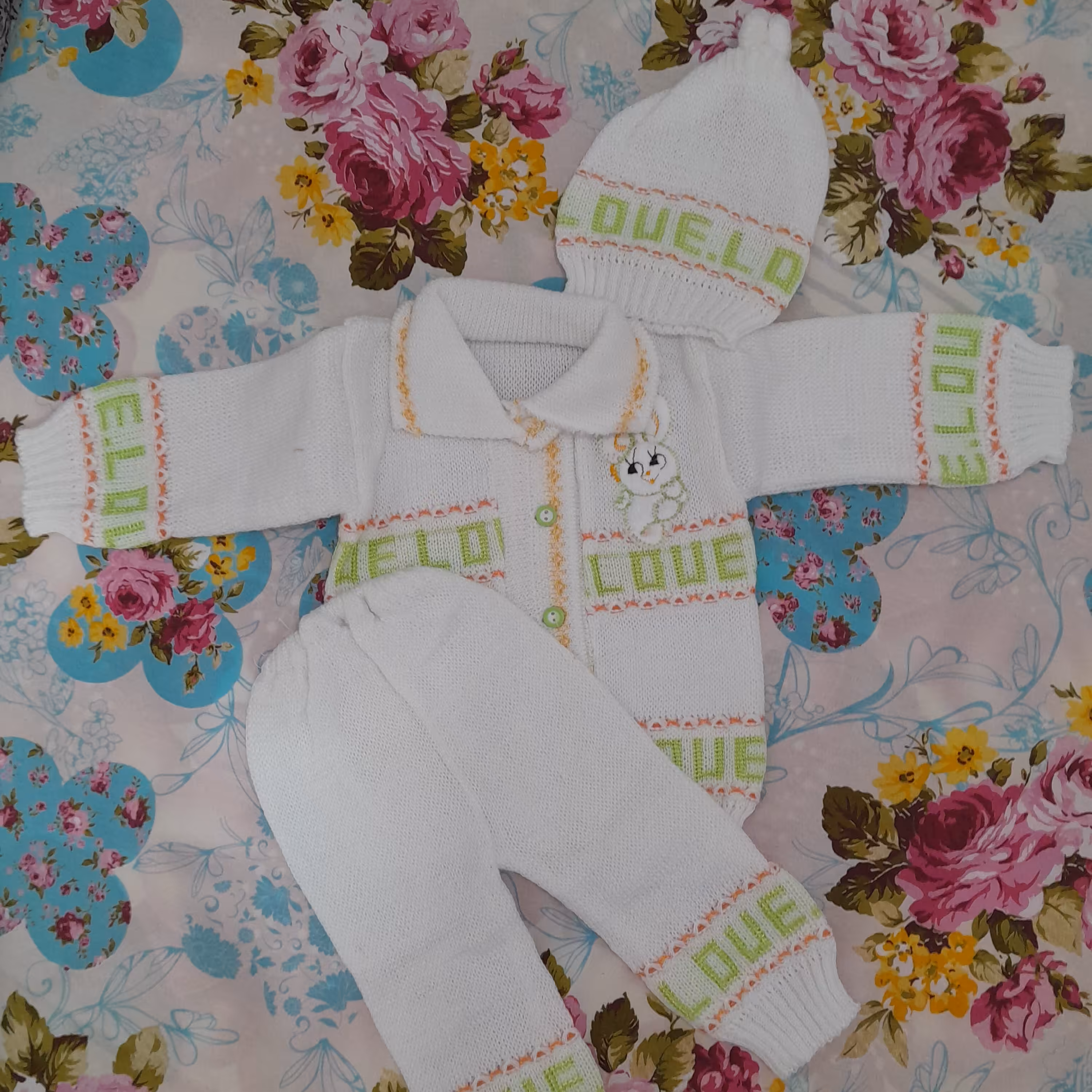 ست بلوز شلوار بافتنی نوزادی (ارسال رایگان)