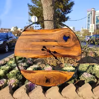 ساعت روستیک با چوب گردوکد(113)