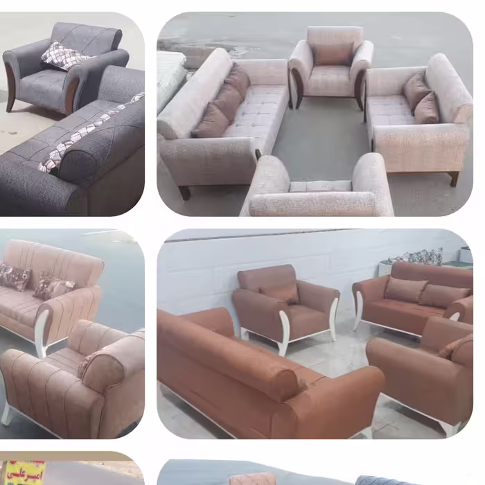 مبل اسکارلت پایه چوبی  ست 7نفره .