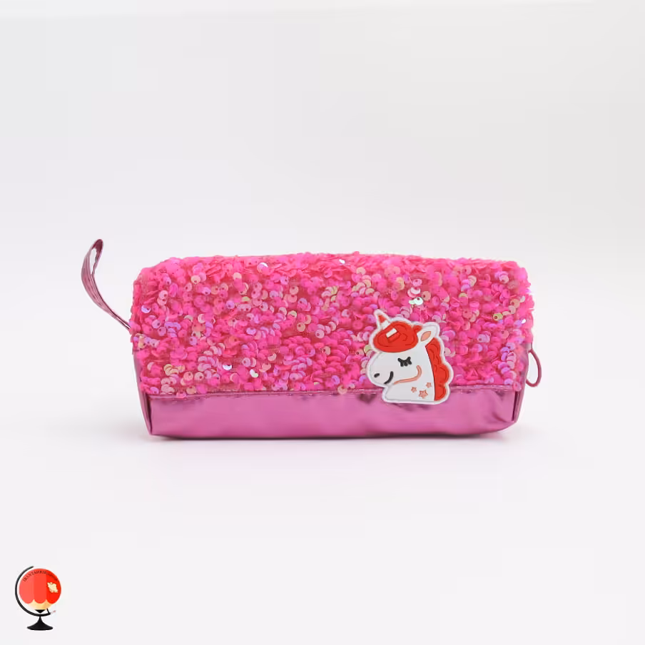 جامدادی دخترانه پولکی طرح یونیکورن