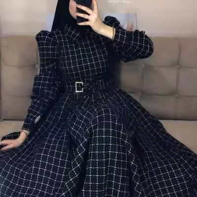 پیراهن مهمانی زنانه تافته مدل پیراهن کلوش