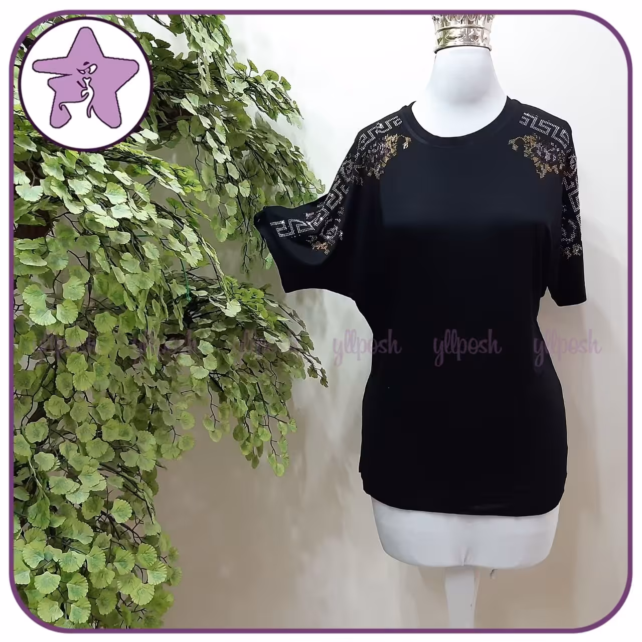 شومیز تیشرت  نخی خنک مشکی محرمی