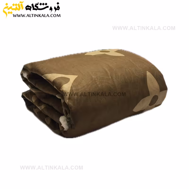 پتو گوسفندی نوجوان دولایه سایز 120×150 طرح لوییز قهوه ای