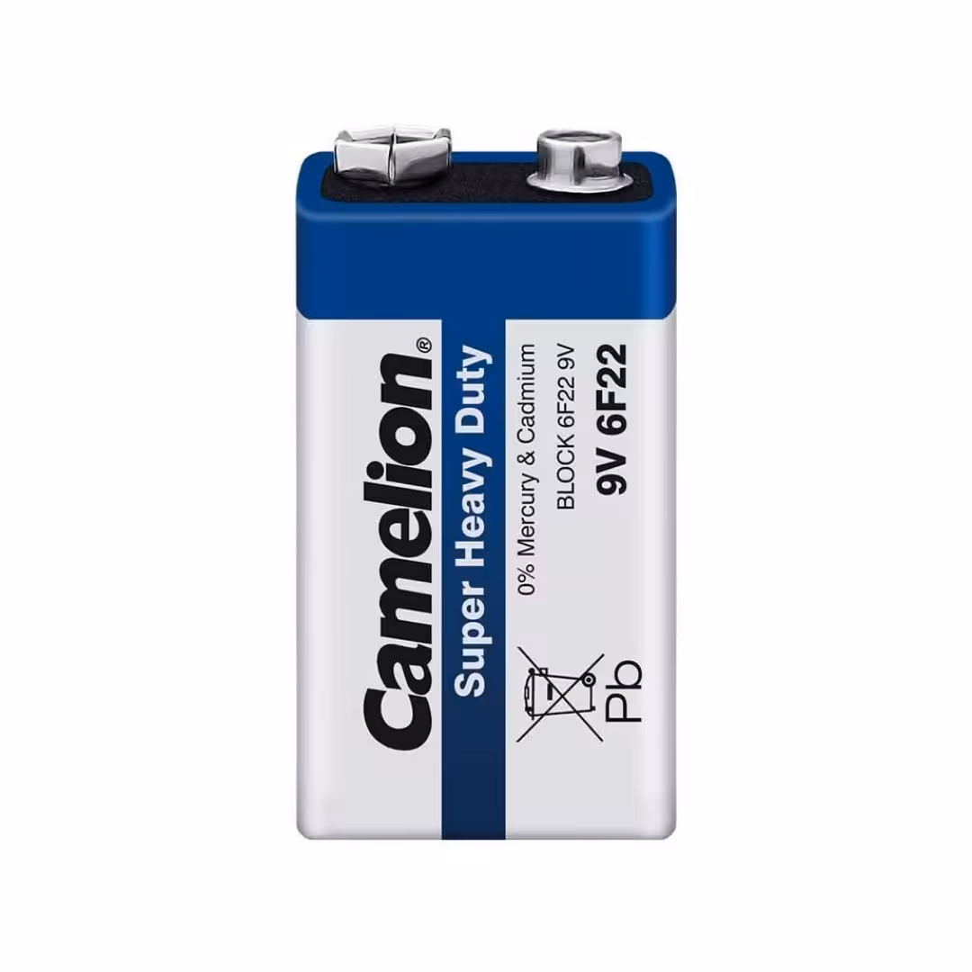 باتری کتابی کملیون معمولی 9 ولت Super Heavy Duty شیرینک بسته 1 عددی (عمده و خرده)