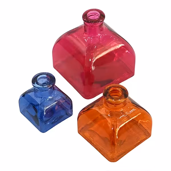 گلدان رنگی مربعی بزرگ